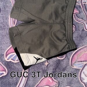Jordan Gray and Black Athletic Shorts